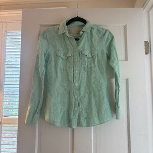 Women's Banana Republic Linen Button Down Shirt Size XS